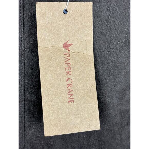 Paper Crane Microsuede Dress Womens Size Medium Brown‎ Boho Minimalist GOGO NEW - Picture 9 of 12